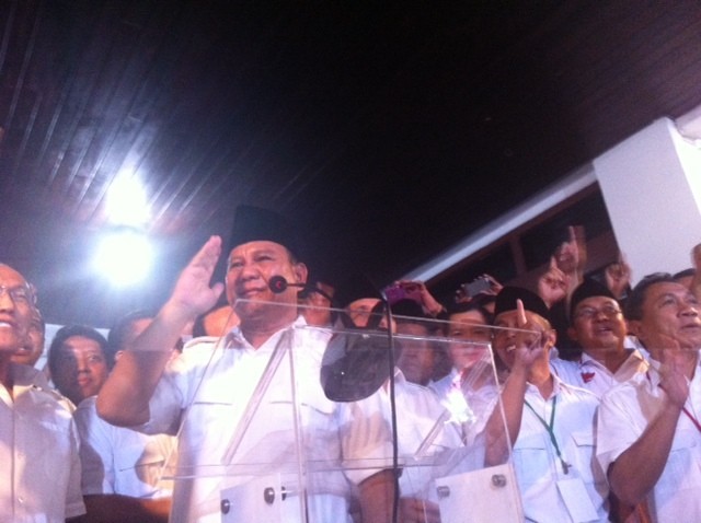 Prabowo Juga Klaim Menang Pilpres Versi Quick Count