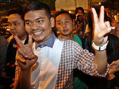 Perayaan Pendukung Jokowi-JK di Bundaran HI