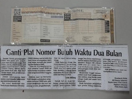Polisi: Diler Jangan Malas Ambil STNK dan Pelat Nomor