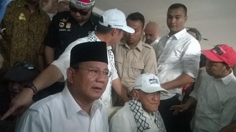 Usai Orasi Solidaritas, Prabowo Tinggalkan Bundaran HI