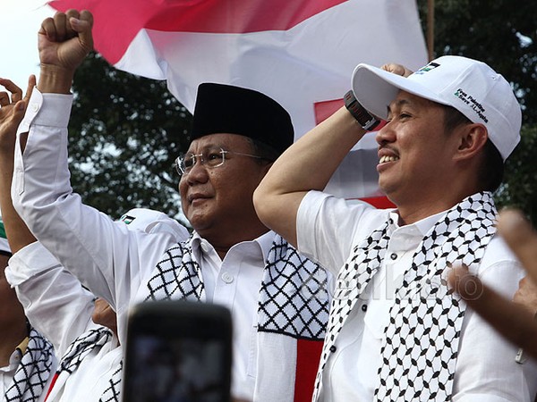 Prabowo Hadiri Aksi Solidaritas untuk Palestina