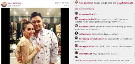 Cie... Ivan Gunawan Ngaku Kangen Ayu Ting Ting