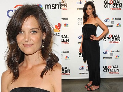 Gaya Simpel Katie Holmes dengan Jumpsuit