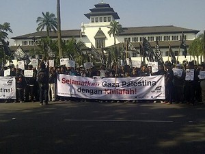 HTI Jabar Gelar Aksi Kecam Serangan Israel ke Gaza