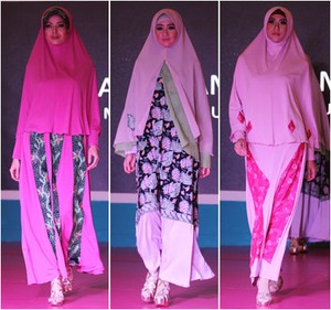 Koleksi Gamis Mengembang dan Aksen Batik dalam Ramadan Runway 2015