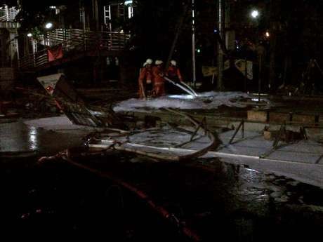 Api yang Menyembur di Sudirman dari Pipa Gas PGN