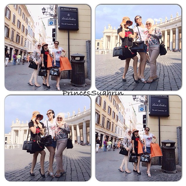 No Heels... Gaya Syahrini di Italia