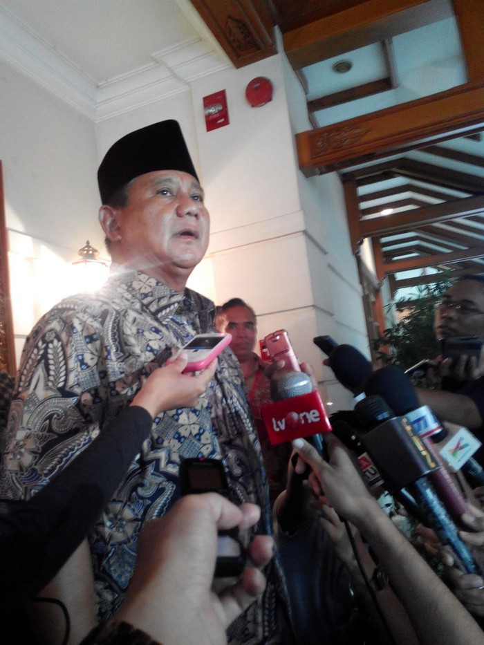 Prabowo Subianto Pastikan Hadiri Undangan SBY Besok