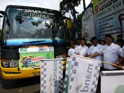 Ribuan Orang Ikut Mudik Gratis PBNU
