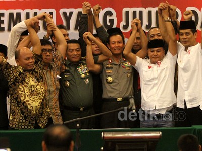 Panglima TNI dan Kapolri Hadiri Deklarasi Damai