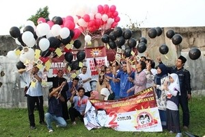 RMI Rayakan Kemenangan Jokowi Bersama Anak-anak dengan Melepas Balon