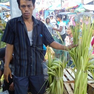 Pria Ini Raup Untung Rp 500.000/Hari Jualan Bungkus Ketupat