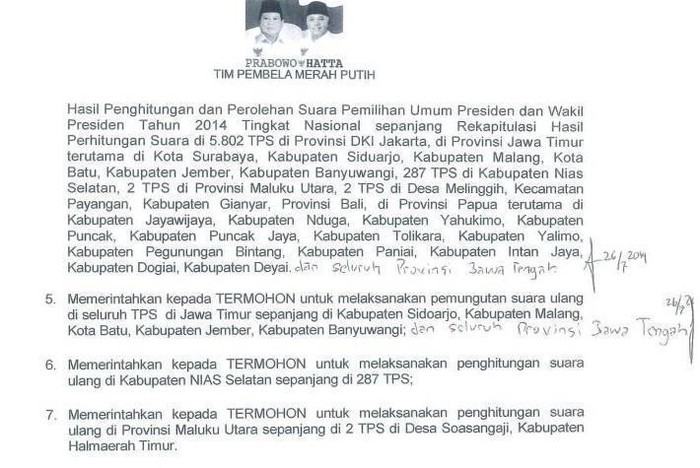 Banyak Salah Ketik di Gugatan ke MK, Tim Prabowo-Hatta: Waktunya Mepet