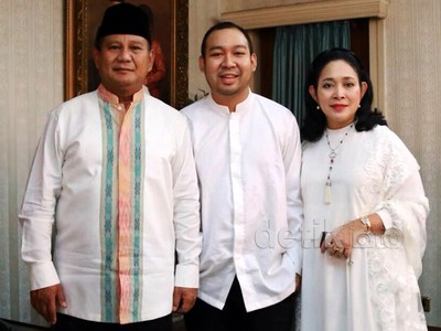 Lebaran, Prabowo Temui Titiek dan Didit di Cendana