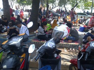 Hari Kedua Lebaran, Pantai Karnaval Ancol Diserbu Pengunjung
