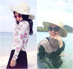 Gaya Hijabers Saat Liburan di Pantai: Dian Pelangi dan Para Selebgram