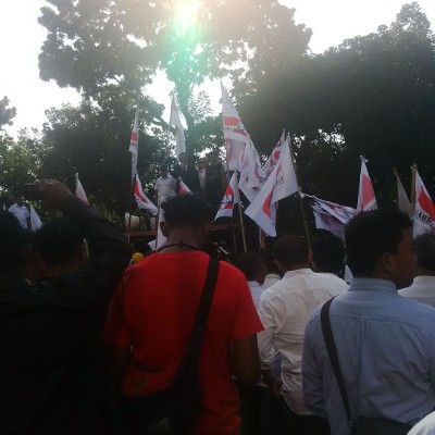 Ajak Massa Prabowo-Hatta Berkumpul, Orator Sahut Menyahut di Depan MK
