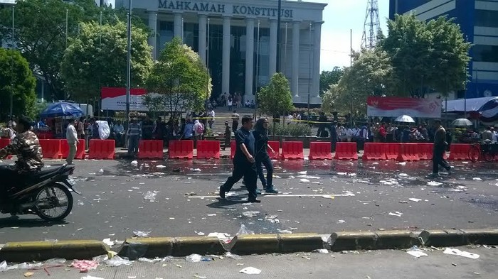 Massa Prabowo Bubar, Jalan Depan Gedung MK Kembali Dibuka