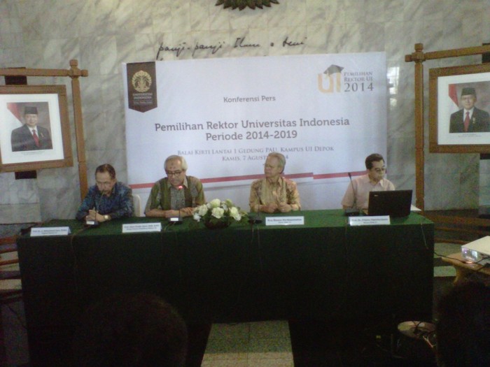 UI Buka Pendaftaran Calon Rektor Periode 2014-2019