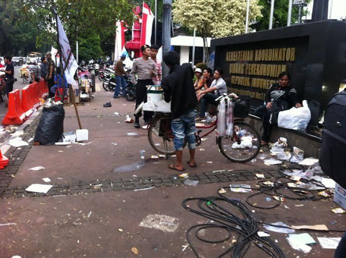 Massa Prabowo-Hatta di Depan MK Bubar, Lalin Lancar