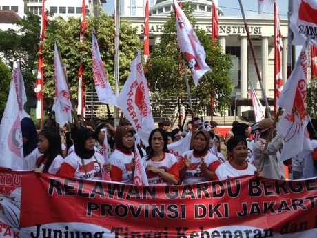 Hujan Turun, Massa Prabowo-Hatta Berhamburan