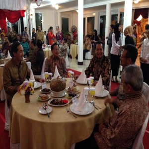 Tiba di Makassar, CT dan Para Menteri Ekonomi Dijamu Gubernur Sulsel