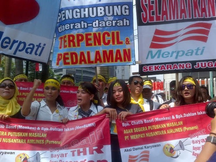Pegawai Merpati Demo Tuntut Gaji dan THR, Ini Tanggapan Dahlan Iskan