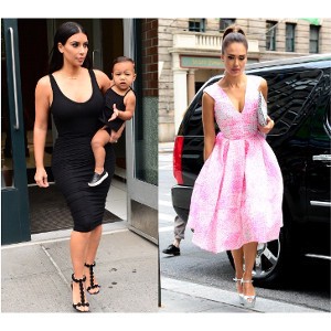 Kim Kardashian Seksi Serba Hitam, Jessica Alba Cute Bergaun Pink