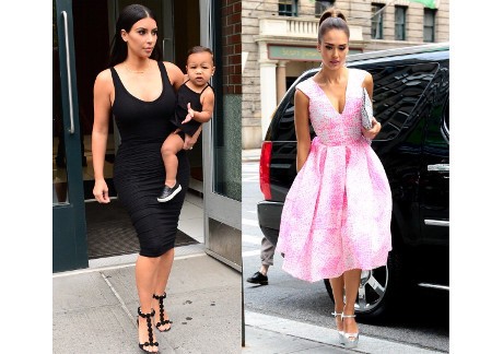 Kim Kardashian Seksi Serba Hitam, Jessica Alba Cute Bergaun Pink