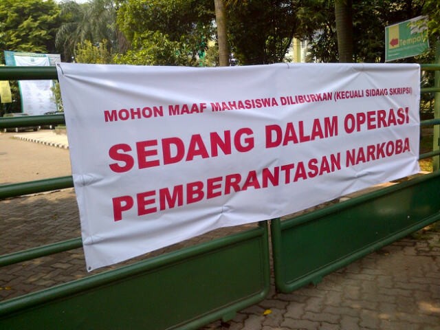Kisah Otoritas Kampus, Betapa Susahnya Memerangi Narkoba di Unas Kisah Otoritas Kampus, Betapa Susahnya Memerangi Narkoba di Unas