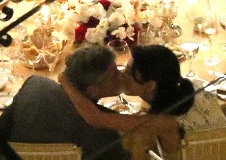 Aw... George Clooney dan Amal Alamuddin Kepergok Ciuman di Restoran