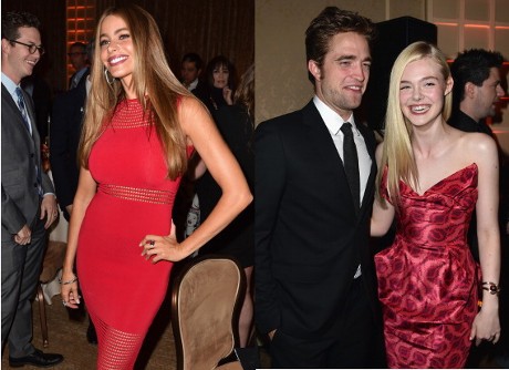 Sofia Vergara Seksi Bergaun Merah, Rob Pattinson Akrab dengan Elle Fanning