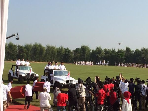 Begini Upacara 17 Agustus Prabowo dan Koalisi di Lapangan 