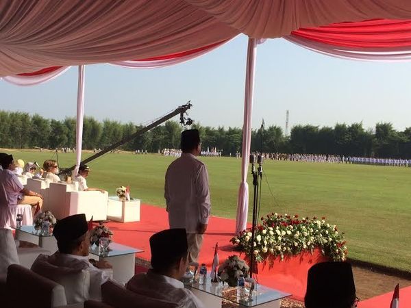 Begini Upacara 17 Agustus Prabowo dan Koalisi di Lapangan 