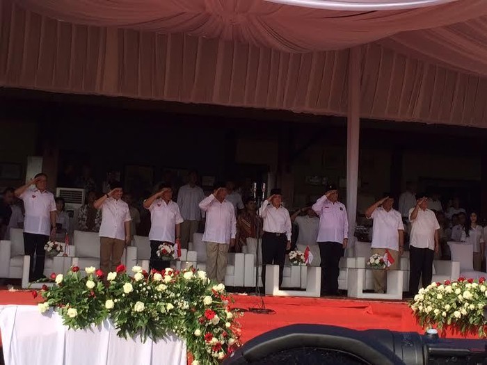 Tak Ada Elite Demokrat di Upacara 17 Agustus Prabowo di NPC Cibinong