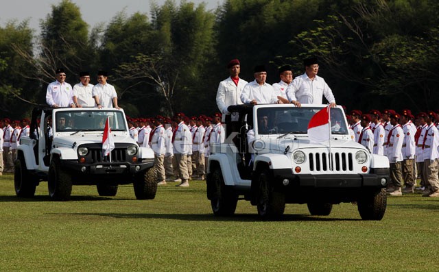 Prabowo-Hatta Ikuti Upacara HUT RI di NPC Jagorawi