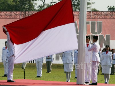 Jalannya Upacara 17 Agustus di NPC Cibinong