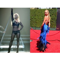 Britney Spears Berkostum Transparan, Heidi Klum Pamer Punggung Seksi