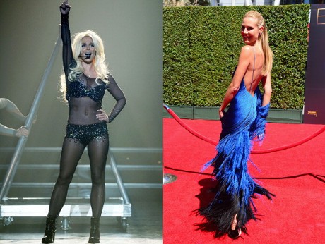 Britney Spears Berkostum Transparan, Heidi Klum Pamer Punggung Seksi Britney Spears Berkostum Transparan, Heidi Klum Pamer Punggung Seksi