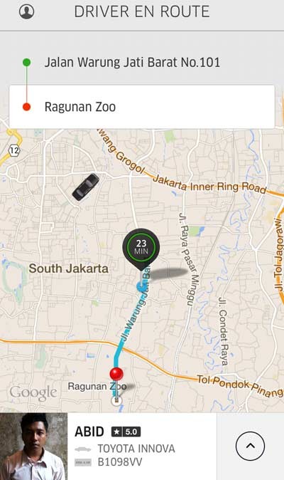 Muter-muter dengan Taksi Uber