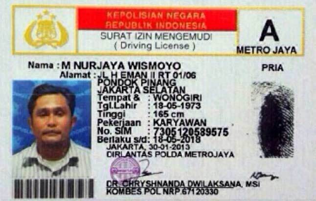 SIM Wismoyo Sopir Jadi-Jadian Asli, Tapi KTP-nya Palsu