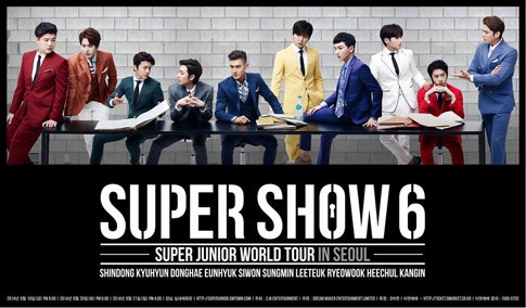 Super Junior Berjas Warna-warni di Poster Super Show 6
