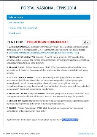 Pengumuman! Pendaftaran CPNS Online Baru Bisa Pukul 11.00 WIB