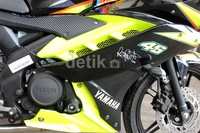 Tanda tangan Valentino Rossi menghiasi fairing R15.
