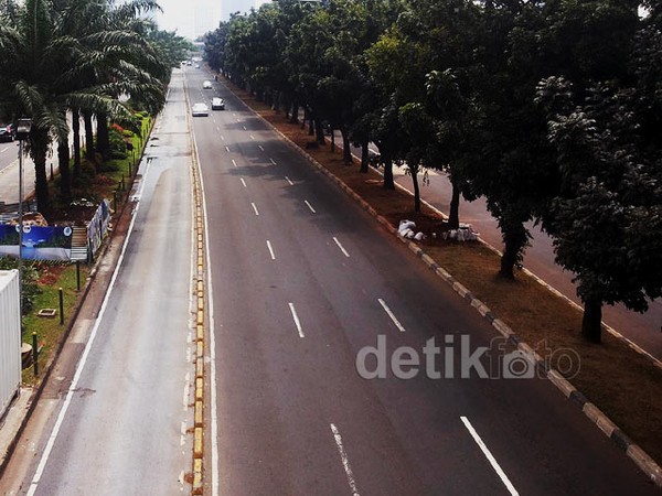 Jelang Pengumuman MK Jalan Sudirman Sepi