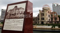 Kondisi gedung sebelum dan sesudah ledakan.