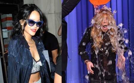 Rihanna Pamer Perut, Lindsay Lohan Ice Bucket Challenge Rihanna Pamer Perut, Lindsay Lohan Ice Bucket Challenge
