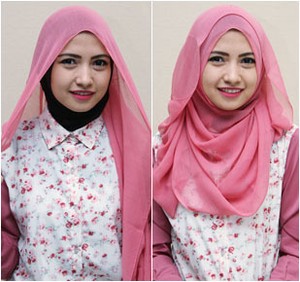 Tutorial Hijab Formal dengan Scarf Segiempat Ala Juara 2 Hijab Hunt 2014