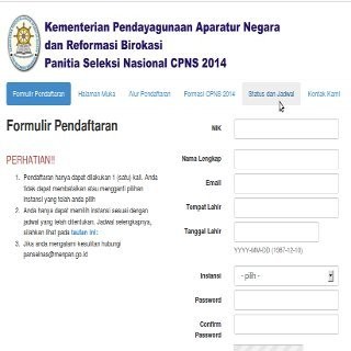 Pendaftaran Online CPNS untuk Daerah Belum Bisa Dibuka