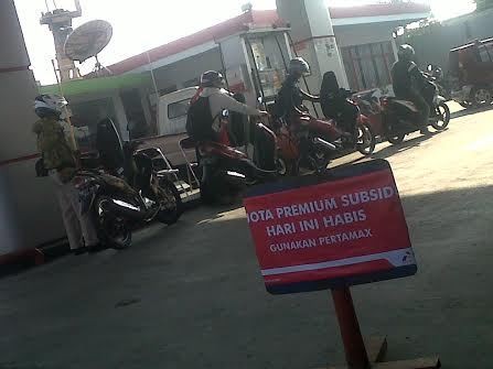 Bensin Premium Habis di Sejumlah SPBU Bandung